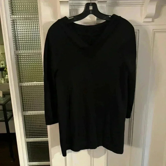 Alberta Ferretti Black Sweater 100% Wool V-back Made In Italy US 6 - Picture 3 of 12